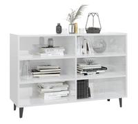 Commode/Buffet contemporain, Blanc brillant, 103,5x35x70 cm, bois d'ingénierie LL0000096485