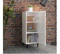 Commode/Buffet contemporain, Blanc brillant, 34,5x34x90 cm, Bois d'ingénierie LL0000150365