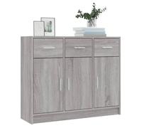 Commode/Buffet contemporain, Sonoma gris, 91x28x75 cm, bois d'ingénierie LL0000221614