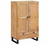 Commode/Buffet Haut Armoire moderne 1 PC - Solide - Classeur de rangement - Marron 40x33x110 cm Bois de mangue massif LH94457893637
