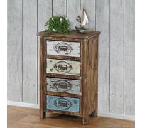 Commode Cadiz Armoire Table D'appoint, Vintage, Shabby Chic, 79x48x33cm Multicolore