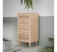 Commode CALASETTEA 4 tiroirs Décor Chene 50 4 41 4 108 8 cm