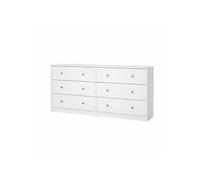 Tvilum Commode OREGON 6 tiroirs - Décor blanc - L 143 x P 31 x H 68 cm