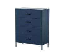 Commode Chambre en Métal, Commode Rangement 4 Tiroirs - Carla Meuble Metal