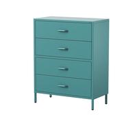 Jan Nowak Commode Chambre en Métal, Commode Rangement 4 Tiroirs - Carla | Commode Chambre Enfant, Salon | Meuble Metal Industriel | 80 x 101,5 x 40 cm | Marine
