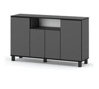 Commode chambre - Mirabilesse - Commode de salon - 140x80x35 Meubel TV - Meuble de rangement Armoire Gris