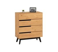 Commode chambre TIBOR L 80 cm en bois massif - Finition laquée
