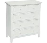 Commode Charme 5 tiroirs blanc Atmosphera Blanc G