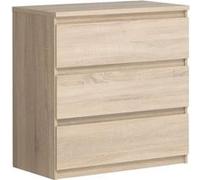 Commode Chelsea 3 Tiroirs - Chene - L 77,2 X P 42 X H 79,9 Cm chêne G