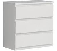 Commode CHELSEA 3 Tiroirs - Couleur blanc mat - L 77,2 x P 42 x H 79,9 cm