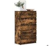 vidaXL Commode 5 tiroirs Chêne fumé 60x36x103 cm Bois d'ingénierie