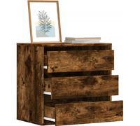 Commode chêne fumé 60x41x58 cm bois composite