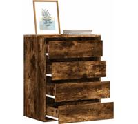 Commode chêne fumé 60x41x76 cm bois composite