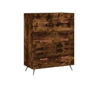 Vidaxl Commode Chêne Fumé 69,5 X 34 X 90 Cm Bois D'ingénierie Multicolore