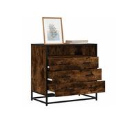 vidaXL Commode chêne fumé 70x41x70 cm en bois d'ingénierie