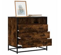 vidaXL Commode chêne fumé 70x41x70 cm en bois d'ingénierie
