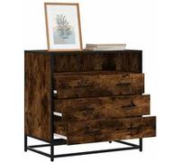 vidaXL Commode chêne fumé 70x41x70 cm en bois d'ingénierie