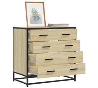 Commode chêne fumé 70x41x70 cm bois d'ingénierie coffre commode vidaXL