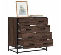 Commode chêne fumé 70x41x70 cm bois d'ingénierie coffre commode vidaXL