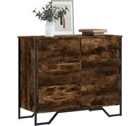 Commode chêne fumé 91x35,5x74,5 cm bois composite