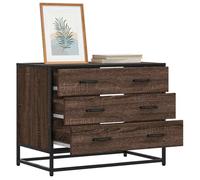 vidaXL Commode chêne marron – 3 tiroirs – Bois d'ingénierie 70×41×56 cm