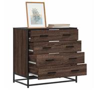 Commode - Chêne marron - 4 tiroirs - 70x41x70 cm - Style industriel