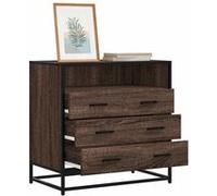 vidaXL Commode chêne marron 70×41×70 cm en bois d'ingénierie avec tiroirs