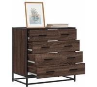 Commode chêne marron 70x41x70 cm bois d ingénierie Marron G