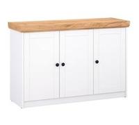 Commode Chne Mat Blanc En Bois Massif Sideboard 123 X 82 X 42 Cm