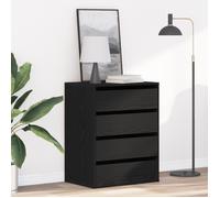 Commode Chêne Noir 60x41x76 cm Bois d ingénierie