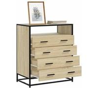 vidaXL Commode Sonoma chêne – Bois d'ingénierie 70×41×83,5 cm – Marron