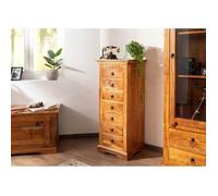 Commode/Chiffonier - Bois massif d'acacia laqué (Miel) - Style colonial - OXFORD 0523