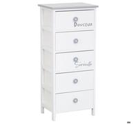 Commode/Chiffonnier bois ' Sérénité et Douceur ' 5 tiroirs