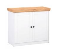 Commode en bois - 2 portes - blanc