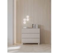 Commode - CHOCOLATED - 100 cm beige avec 3 tiroirs