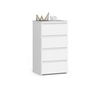 Commode CL4 Blanche 40 cm 4 tiroirs façade Blanche 40x35x74 cm