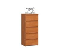 Commode CL5 Aulne 40 cm 5 tiroirs façade Aulne 40x35x92 cm