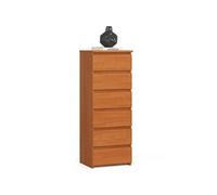 Commode CL6 Aulne 40 cm 6 tiroirs façade Aulne 40x35x109 cm