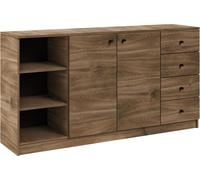Commode combinée avec 4 tiroirs Commode W5 avec 2 étagères extérieures 2 portes battantes avec 1 large étagère intérieure Buffet loft