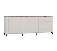 COMMODE CORDOBA 2D3S BEIGE CACHEMIRE CASTELLO MEUBLES 3 TIROIRS À FERMETURE SILE