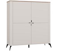 COMMODE CORDOBA 4D CACHEMIRE BEIGE CHÊNE CASTELLO 4 PORTES 8 ÉTAGÈRES SALON