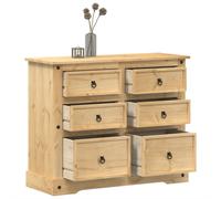 Commode Corona 110x43x91 cm bois massif de pin commode à tiroirs vidaXL