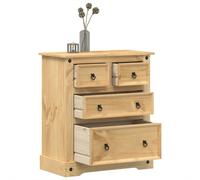 Commode Corona 80x43x91 cm bois massif de pin commode à tiroirs vidaXL