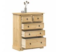 Commode Corona 92x48x114 cm bois massif de pin commode à tiroirs vidaXL