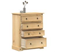 Commode Corona 92x48x120 cm bois massif de pin commode à tiroirs vidaXL