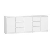 Commode COSTA 1D3S/2D3S BLANC