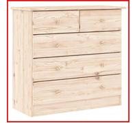 Commode - CUQUE - ALTA - Bois massif de pin - 5 tiroirs - 77x35x73 cm