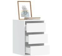 vidaXL Commode d'angle 852834 à tiroirs – Bois d'ingénierie blanc 40x41x58 cm