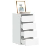 vidaXL Commode d'angle 852861 – Blanc, bois d'ingénierie, 40×41×76 cm, avec tiroirs