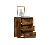 Commode d angle chêne fumé 40x41x58 cm bois d ingénierie Marron G
